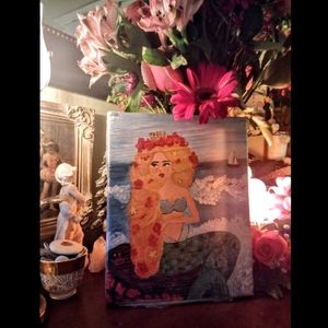 🎨 Listen Closely To Her Tale 🐚Copy of original acrylic painted artwork